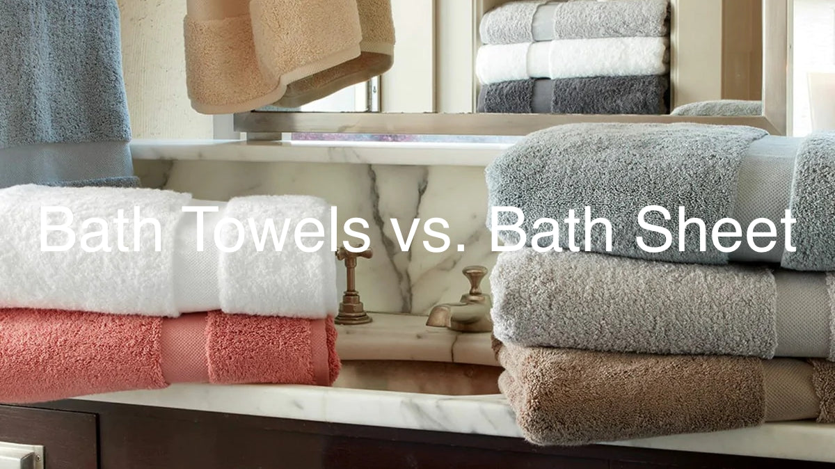 Stacked bath towels fine linen in different colors