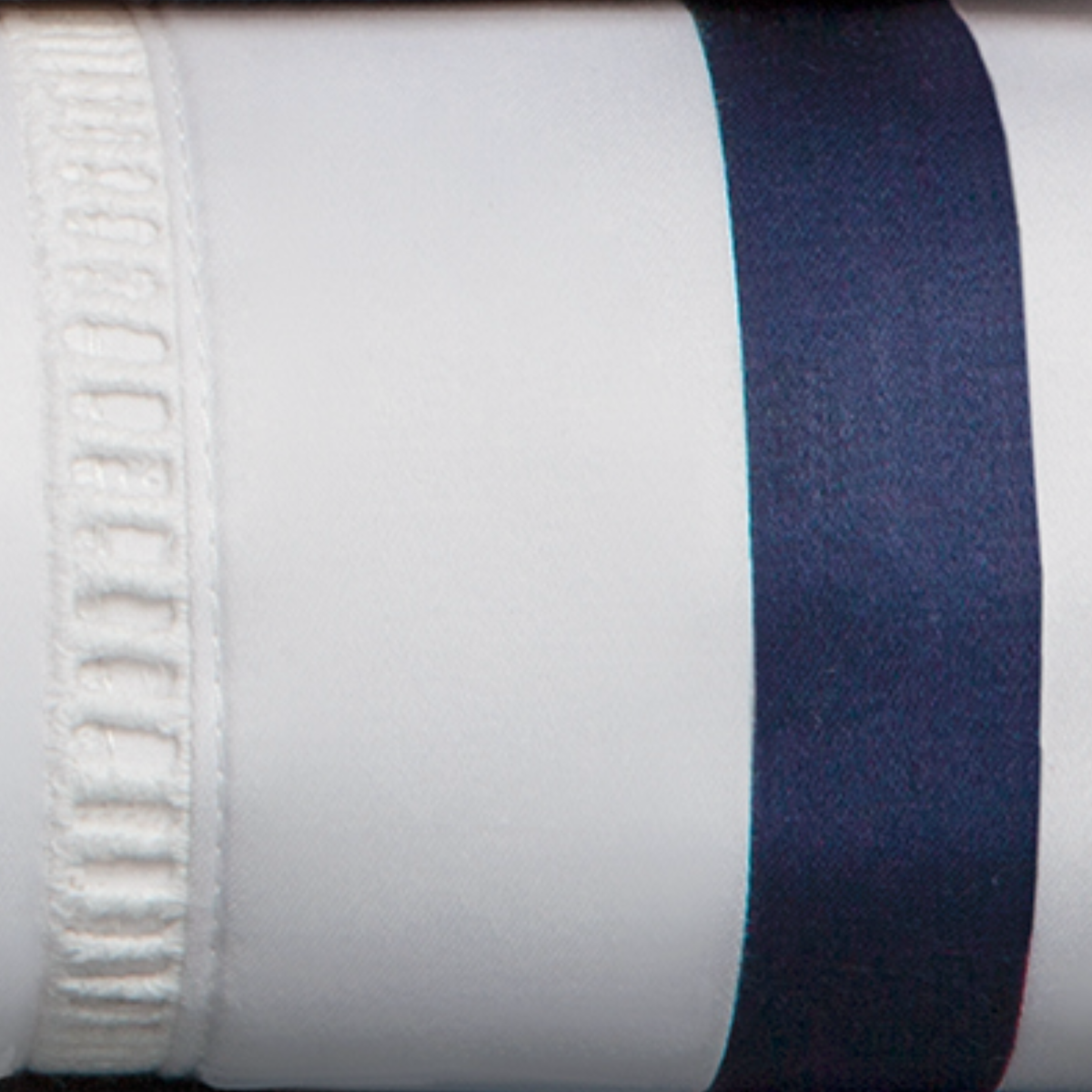 Swatch Sample of Downtown Company Chelsea Bedding in White Navy Color