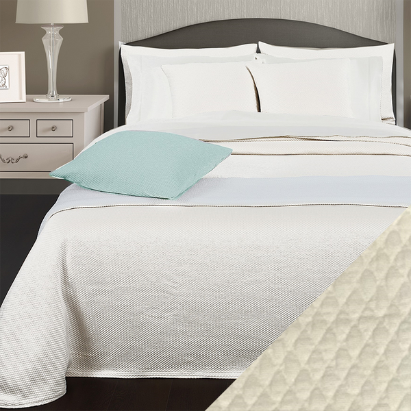 Downtown Company Hyatt Matelassé Coverlets and Shams (Ivory)