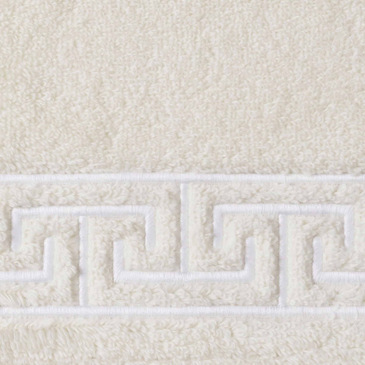 Swatch of Matouk Adelphi Bath Towels in Color Ivory