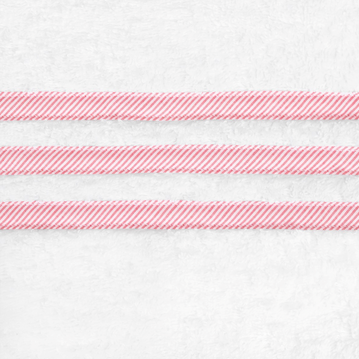 Closeup of Matouk Beach Road Tub Mat in Red Stripe Color