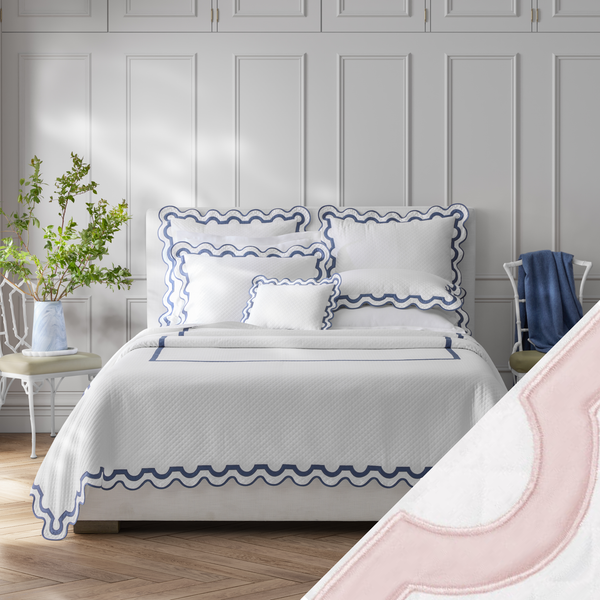 Matouk Mirasol Matelasse Bedding (Pink) Luxury Bedding Online