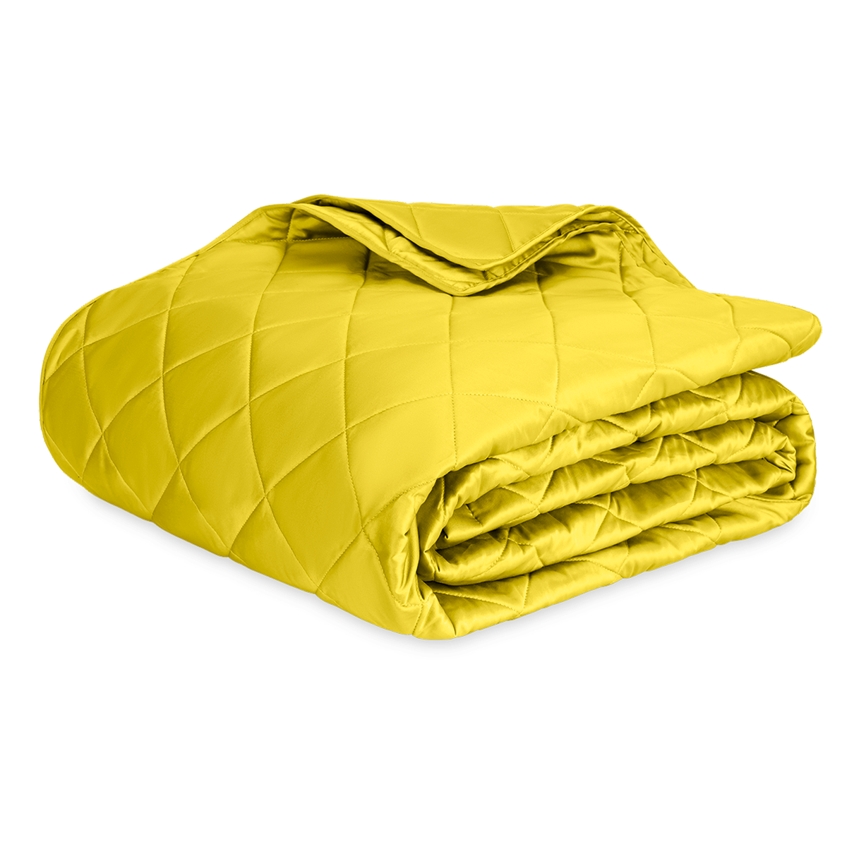 Silo Image of Matouk Nocturne Quilted Bedding Quilt in Lemon
