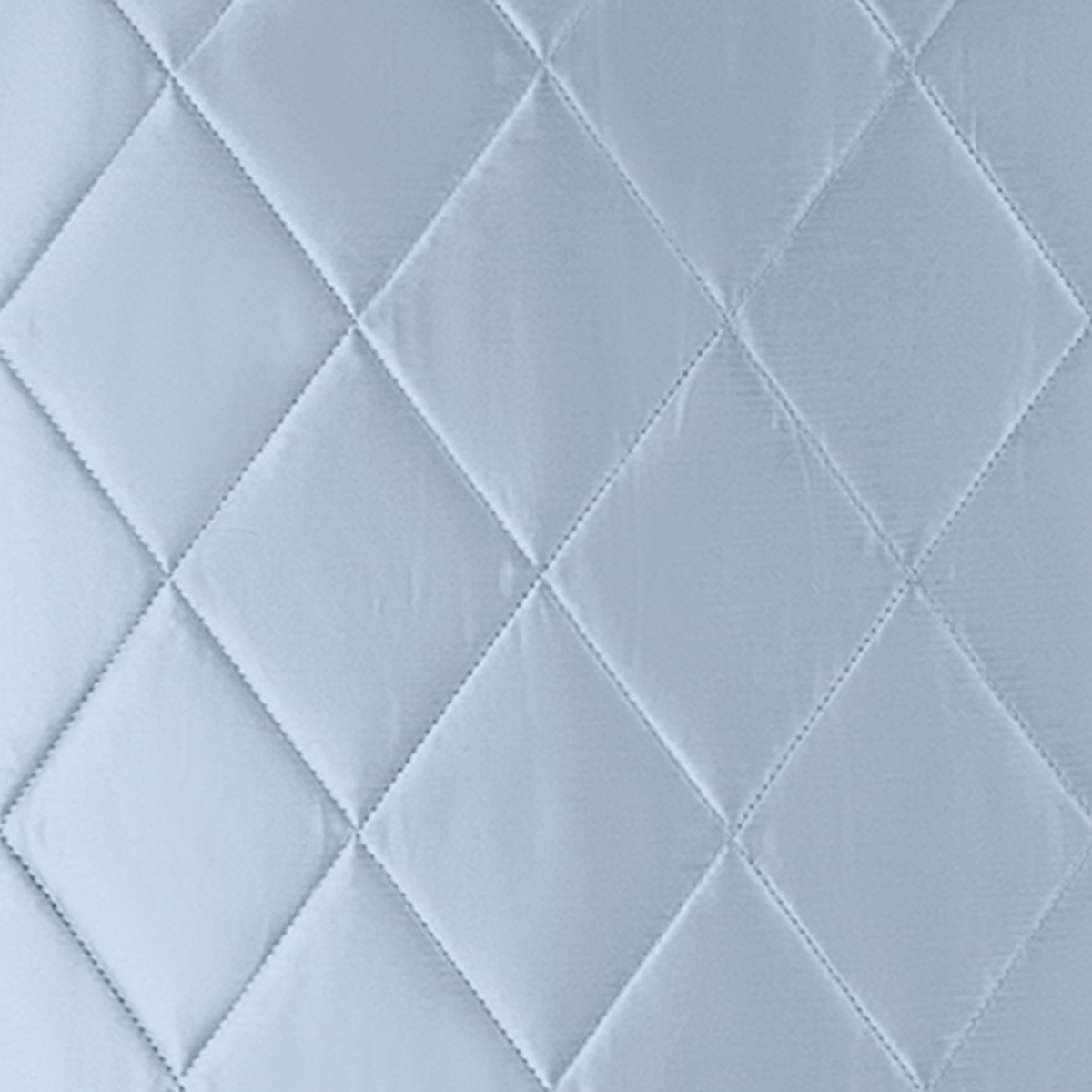 Detail Closeup of Matouk Nocturne Quilted Bedding Swatch in Hazy Blue Color