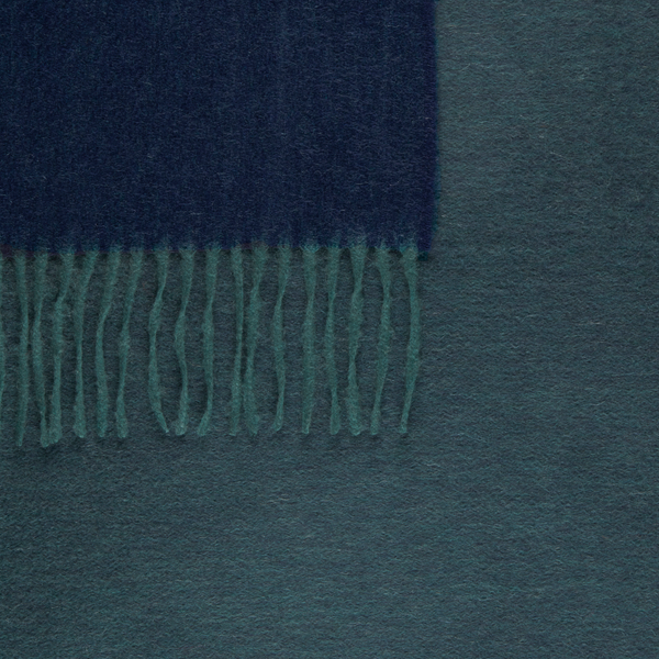 Matouk Paley Throws (Jade/Navy) Luxury Pure Cashmere Throw