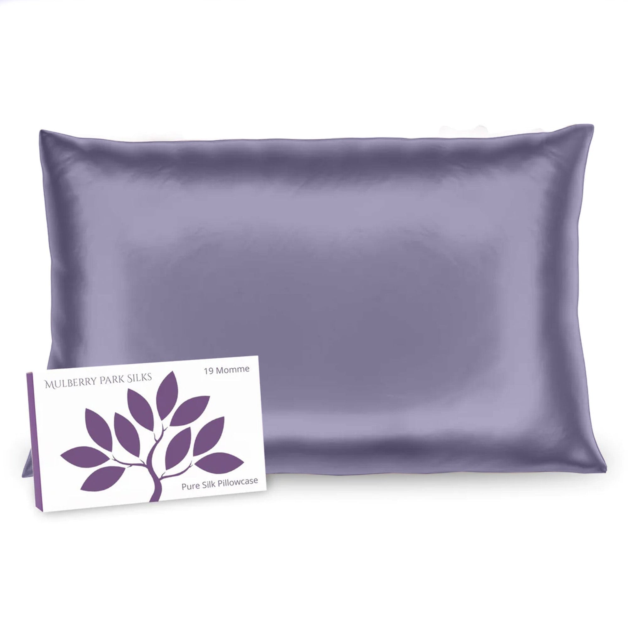 Hidden Zipper of Mulberry Park Silks Deluxe 19 Momme Pure Silk Pillowcase in Lilac Color