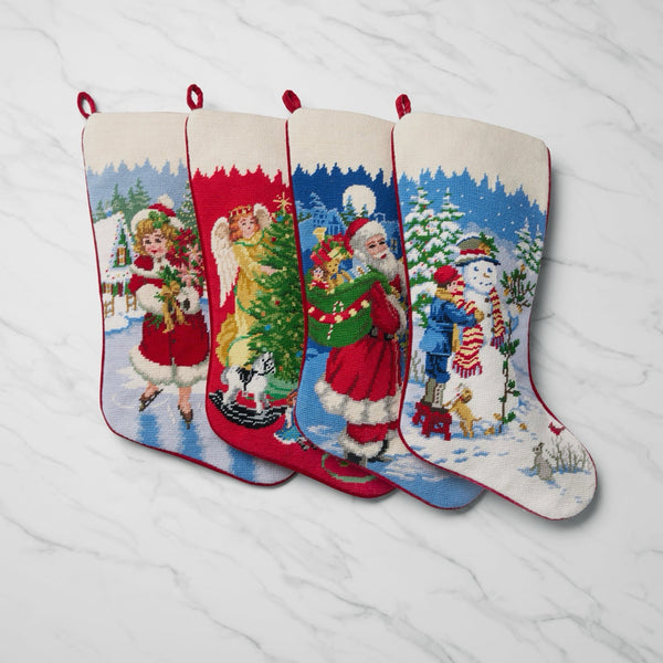 Sferra Angel Mom Holiday Stocking (Red) | Christmas Accessories