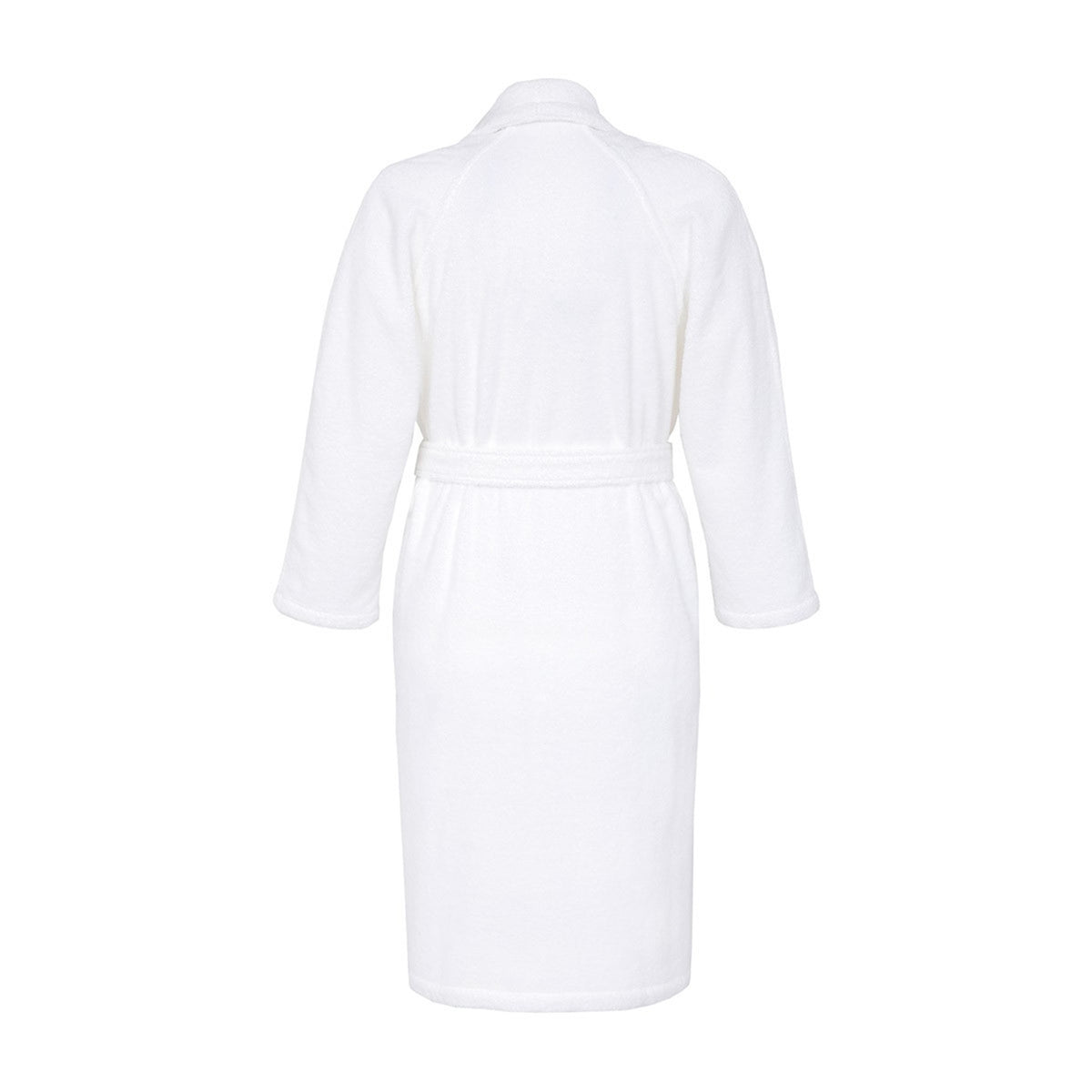 Back View of Yves Delorme Etoile Bath Robe in Blanc Color