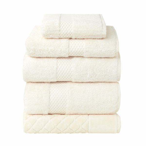 Large Bath Towel Set - Black and Beige Alessandro Di Marco