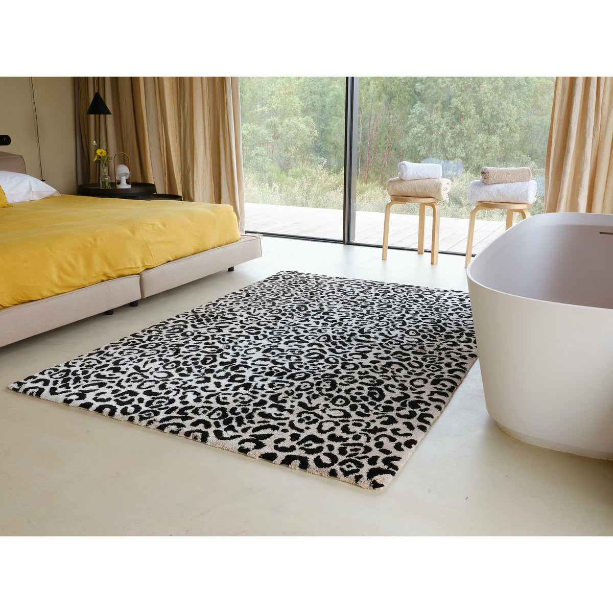 Abyss Habidecor Leopard Bath and Area Rugs Lifestyle 1 Fine Linens