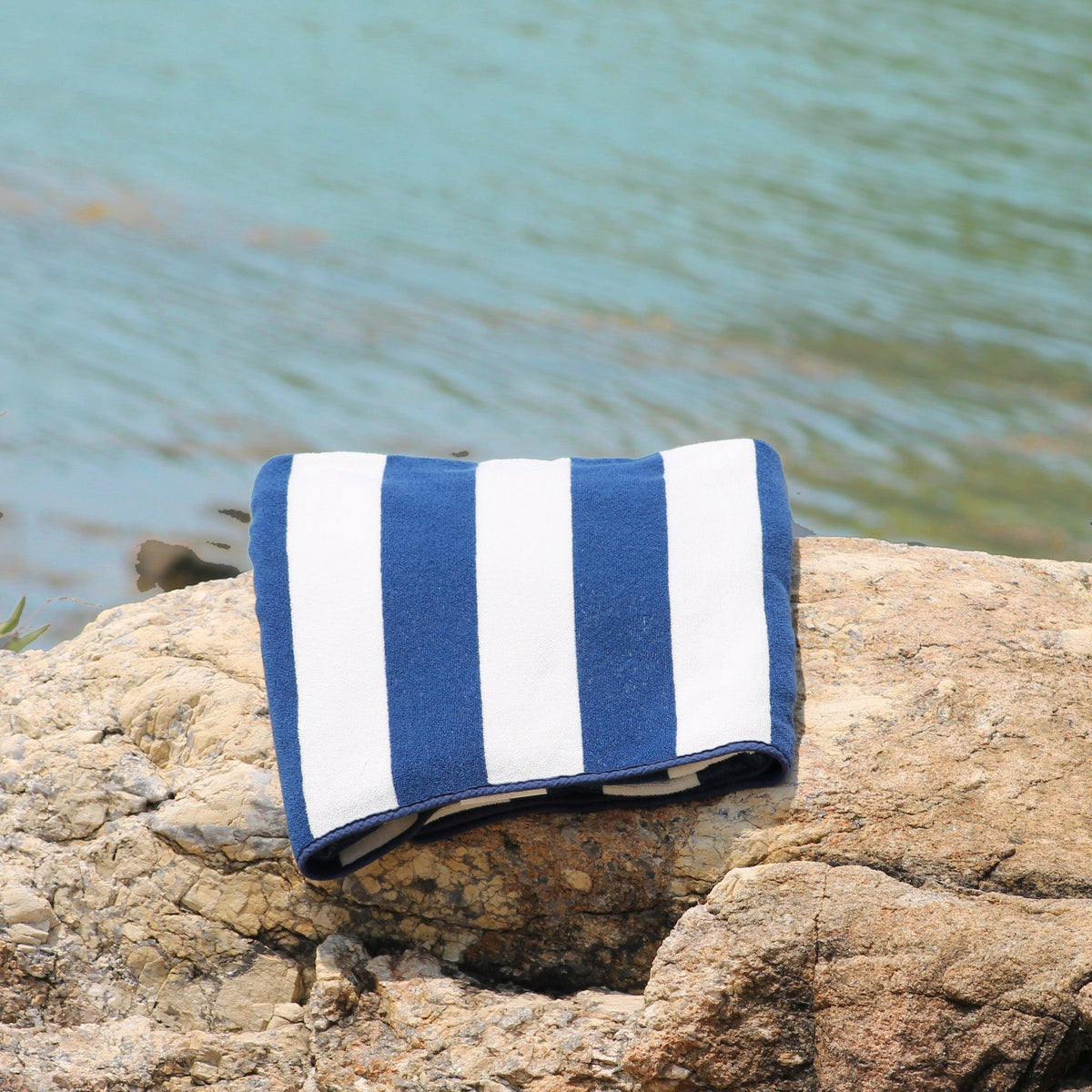 Abyss Habidecor Beach Towel Prado Cadette Blue 332 Fine Linens