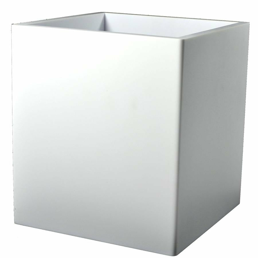 Mike and Ally Contours Corian Bath Accessories Wastebasket Brilliant White