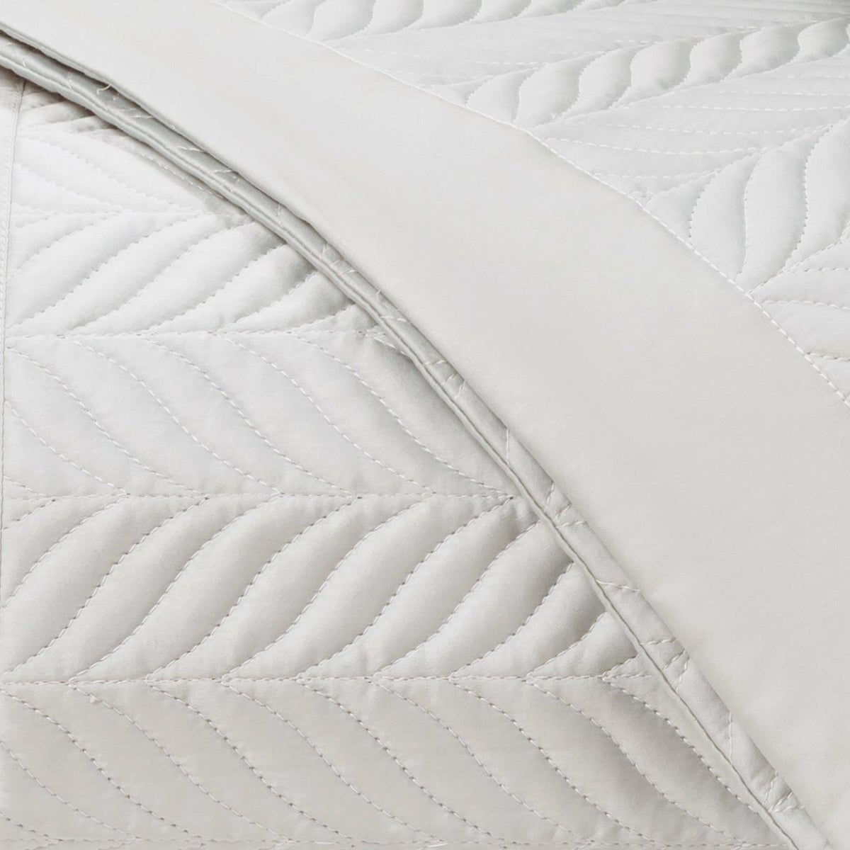 Home Treasures Zurich Quilted Bedding Swatch Oyster Fine Linens