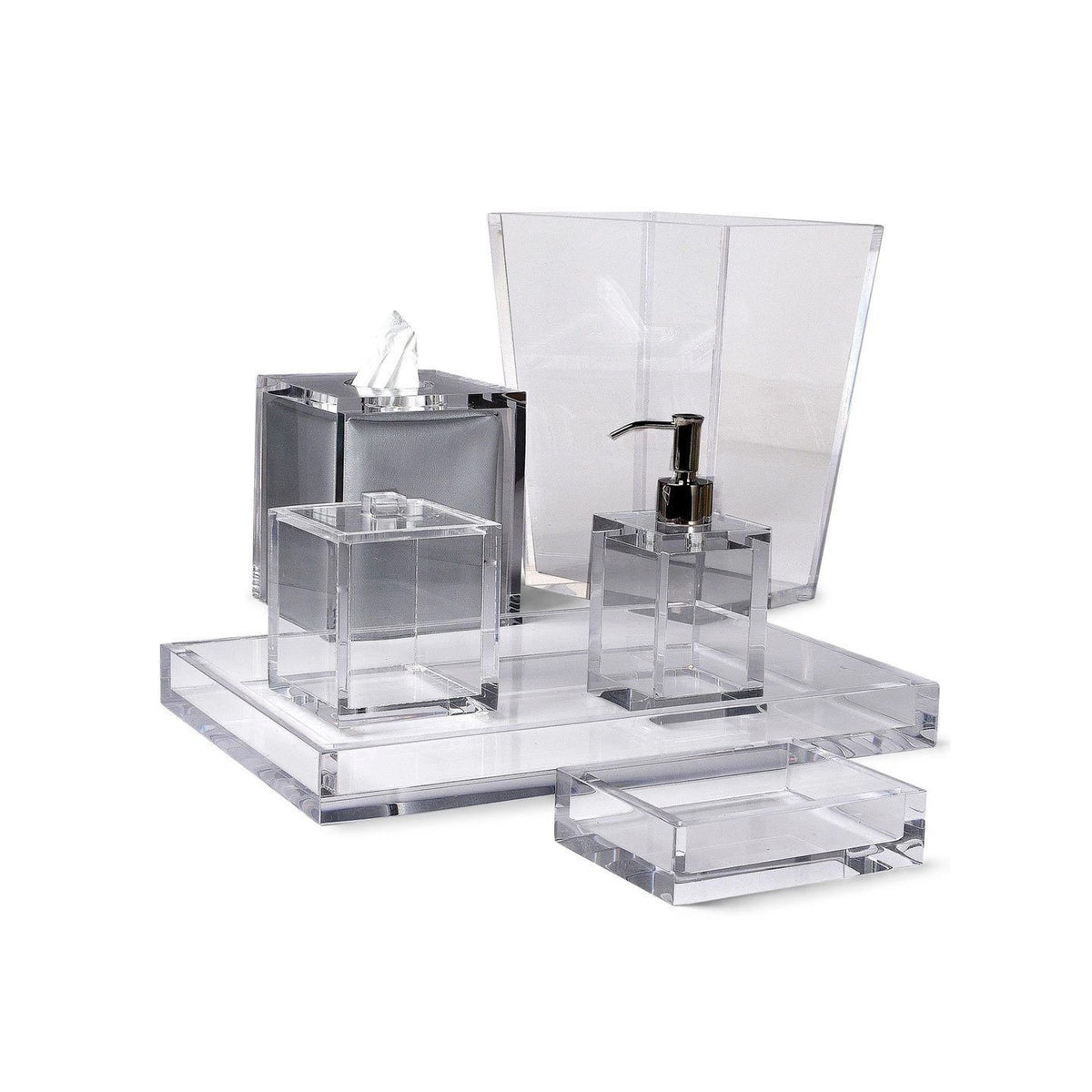 Mike and Ally Ice Lucite Bath Accessories - Clear