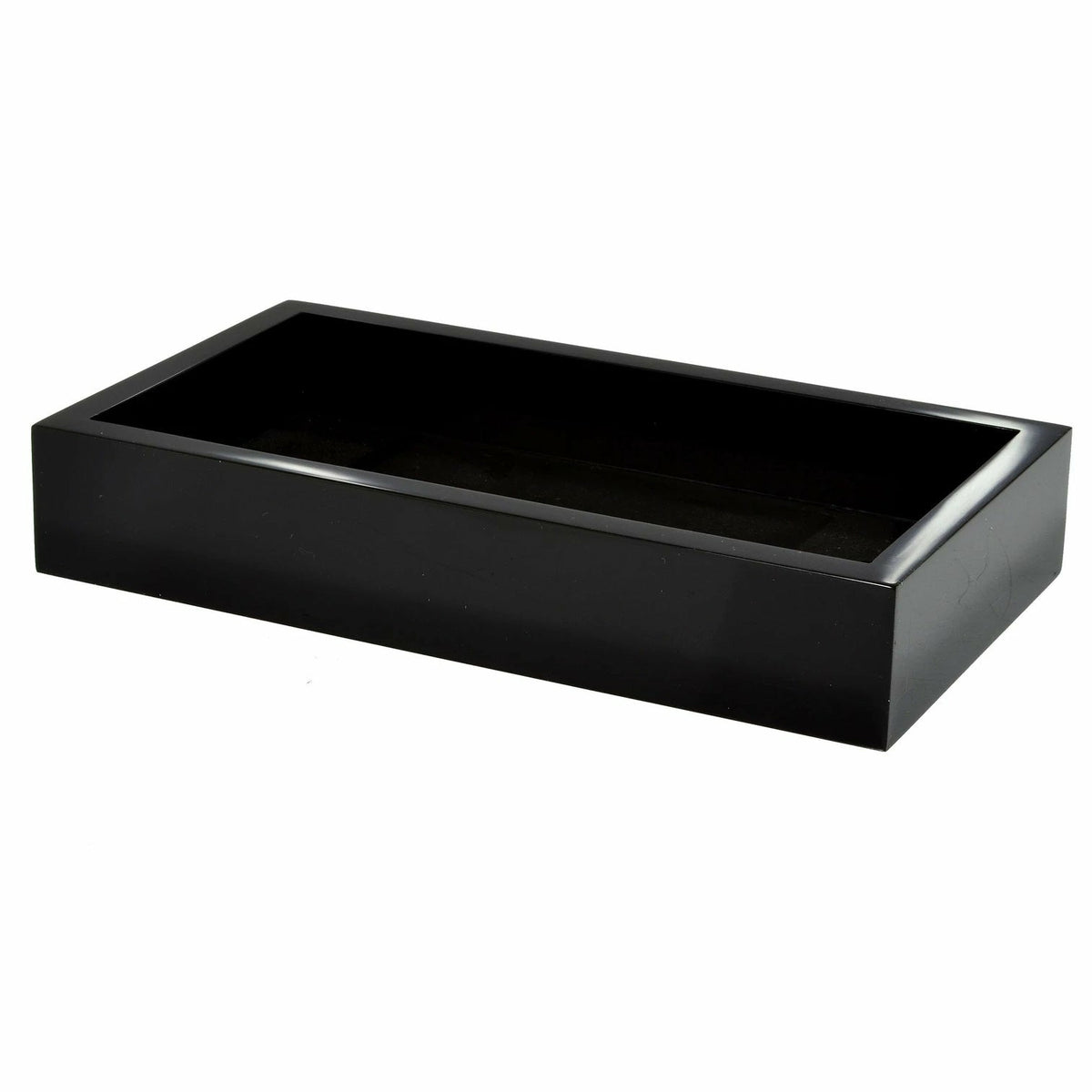 Mike and Ally Ice Lucite Bath Accessories Vanity Tray Black