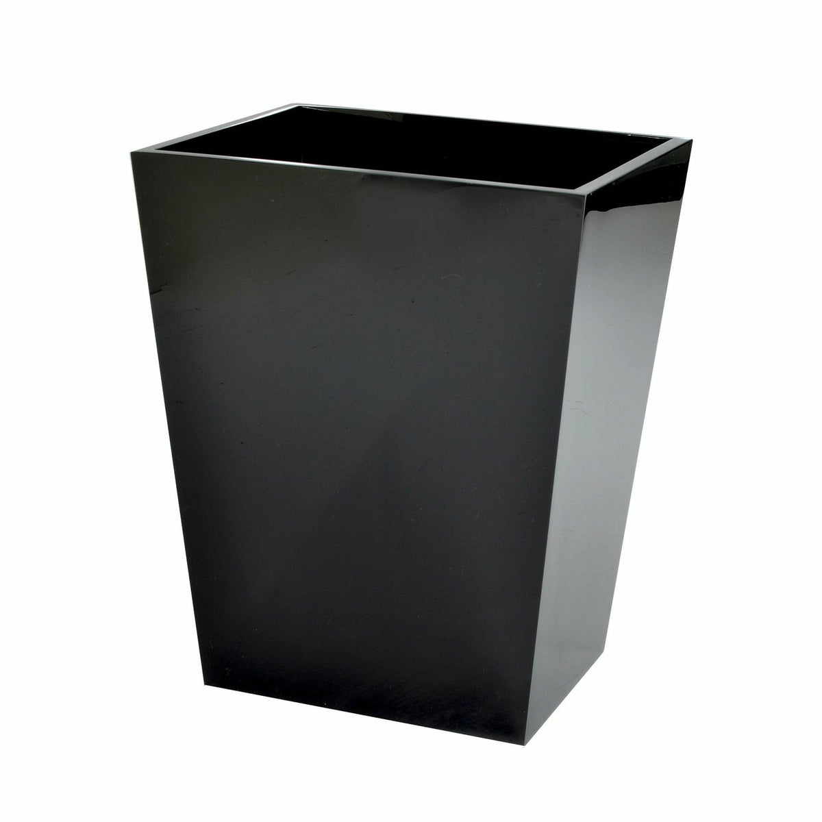 Mike and Ally Ice Lucite Bath Accessories Wastebasket Black