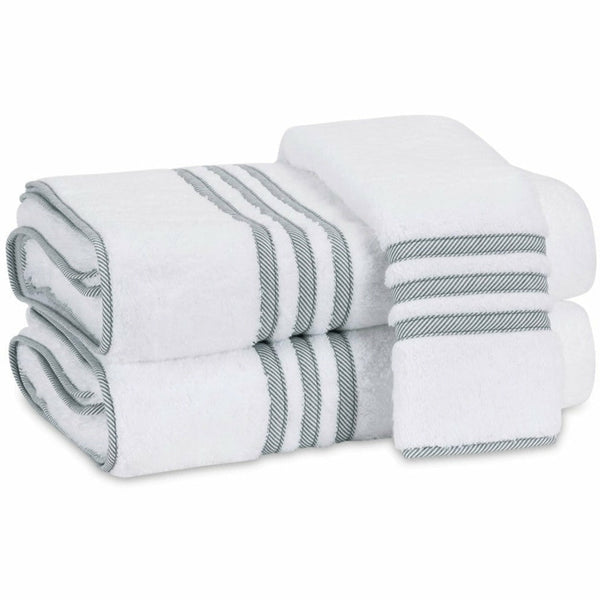 Matouk Beach Road Bath Towels - Wash Towel | Blue Stripe