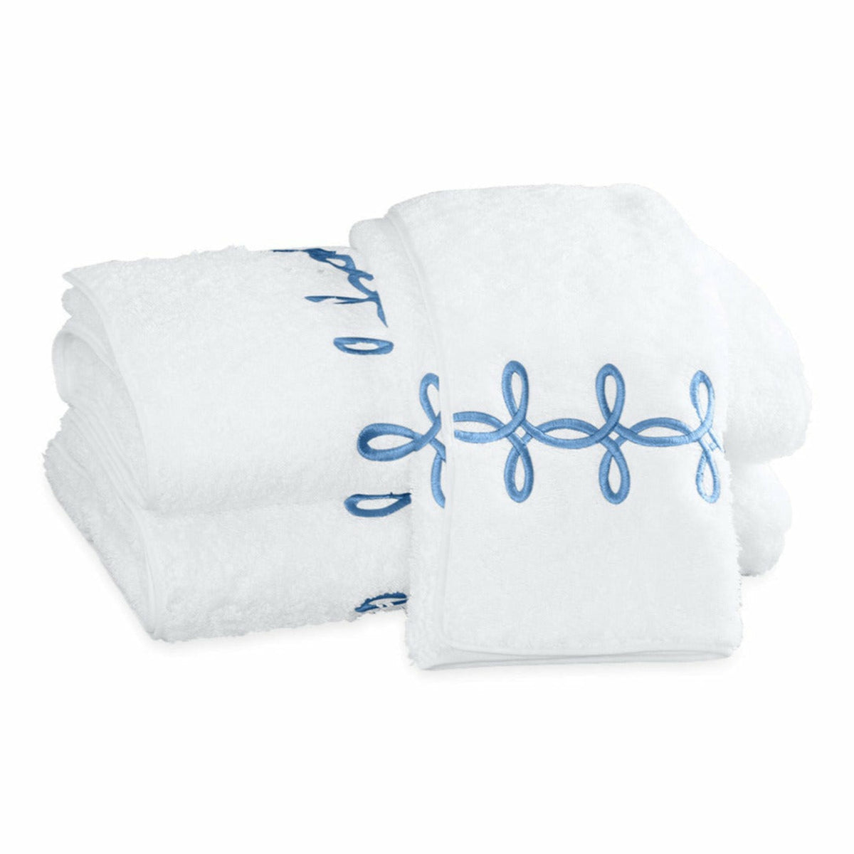 Matouk Gordian Knot Bath Towels Ocean Fine Linens