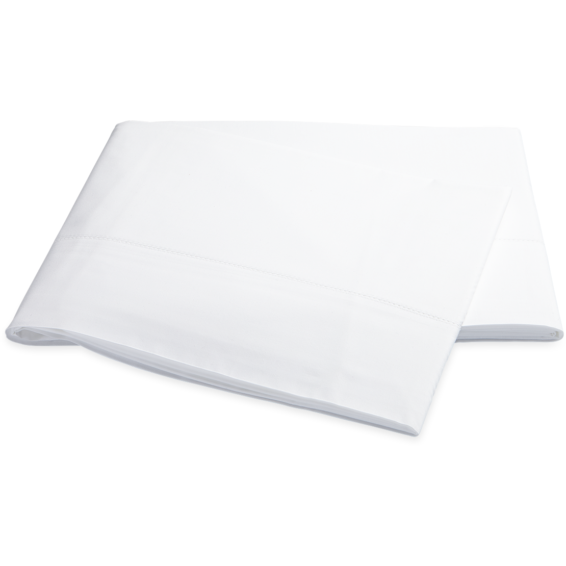 Matouk Key Largo Easy Care Flat Sheet Bedding White Fine Linens