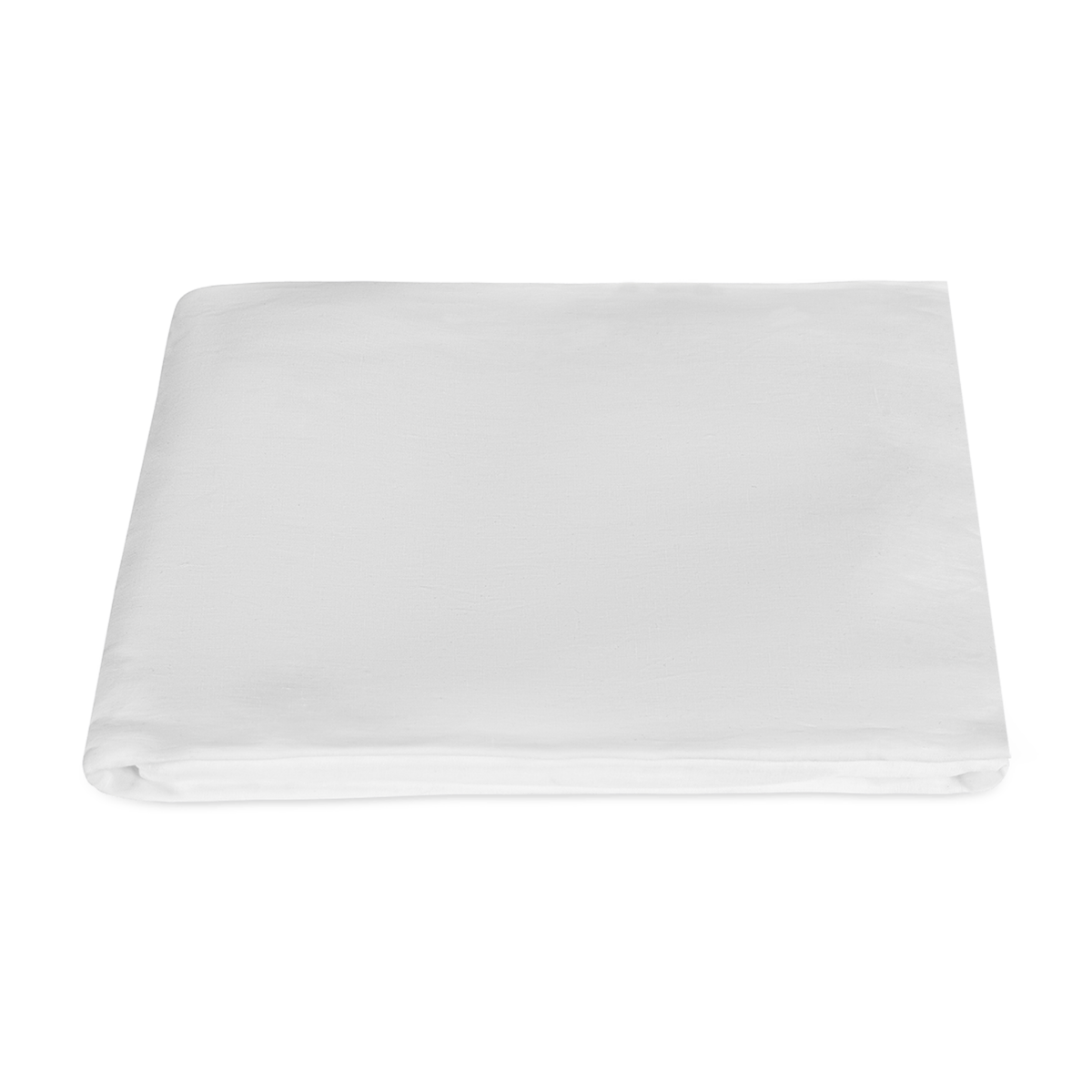 Folded Fitted Sheet of Matouk Roman Hemstitch Bedding Color White