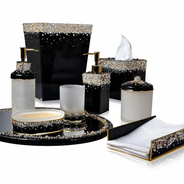 Bathroom Accessories Black Gold