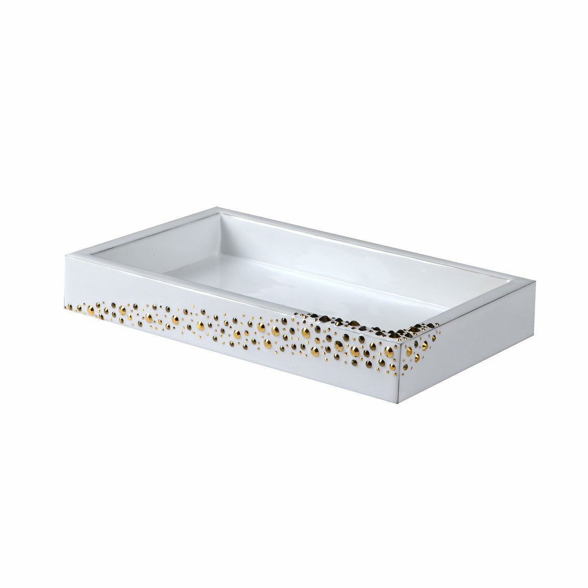 Mike and Ally Jazz Bath Accessories Small Tray Pure/Gold