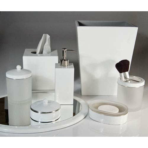 Mike and Ally Essentials Basic Enamel Bath Pure Set Accessories