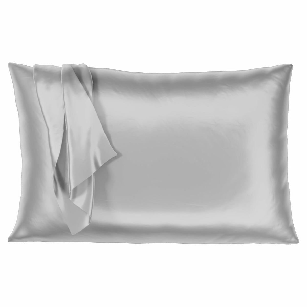 Mulberry Park Silks Deluxe 22 Momme Pure Silk Pillowcase Silver Fine Linens