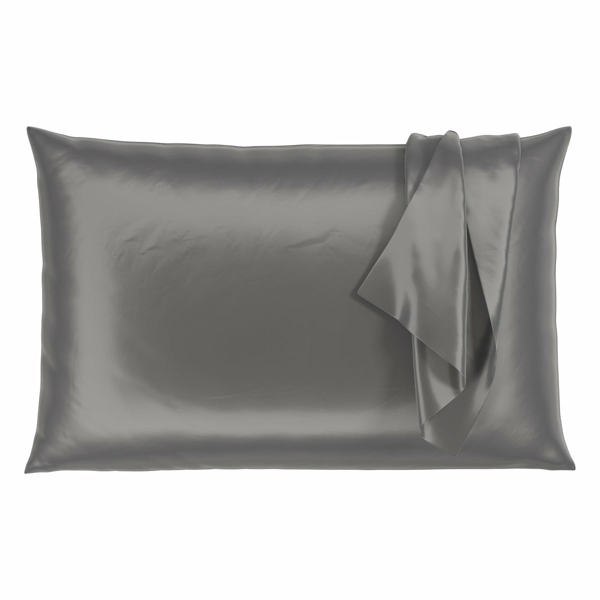 Mulberry Park Silks 30 Momme Silk Pillowcase Gunmetal Fine Linens