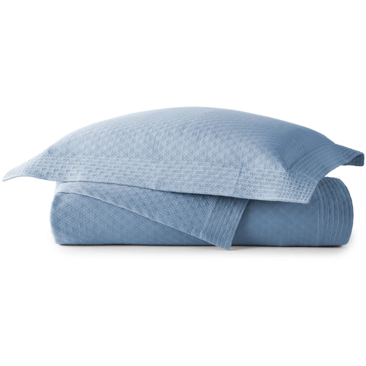 Peacock Alley Alyssa Bedding Quilted Coverlet Chambray Fine Linens