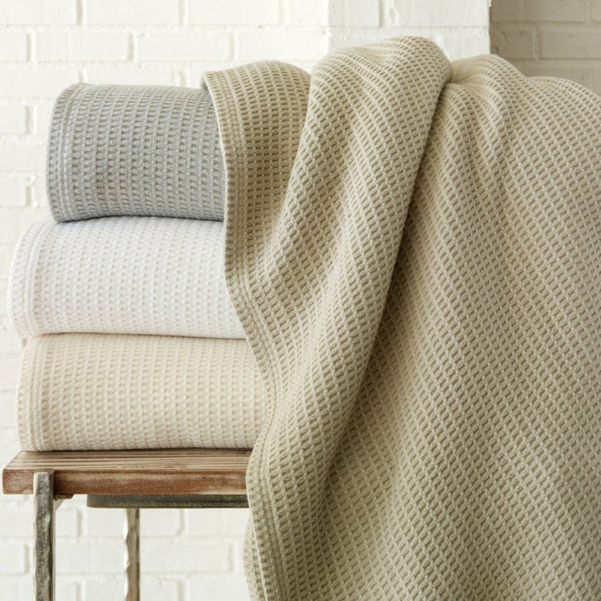 Peacock Alley Riviera Blankets Stack Main Fine Linens