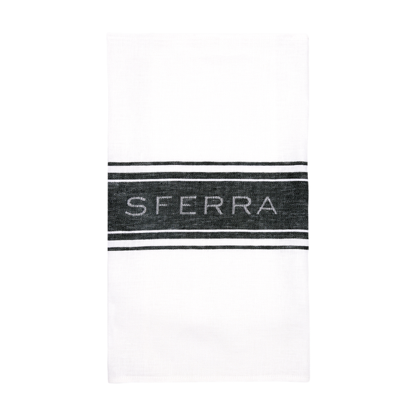 Sferra Parma Kitchen Towel - White/Black