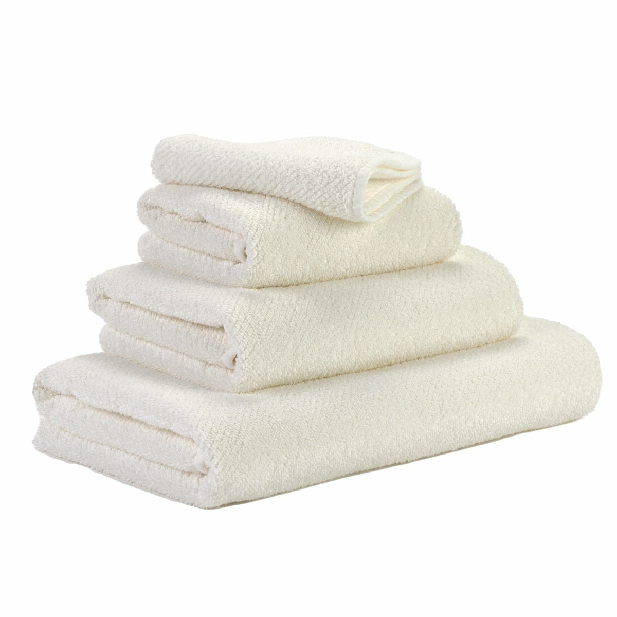 Abyss Twill Bath Towels Ivory Fine Linens