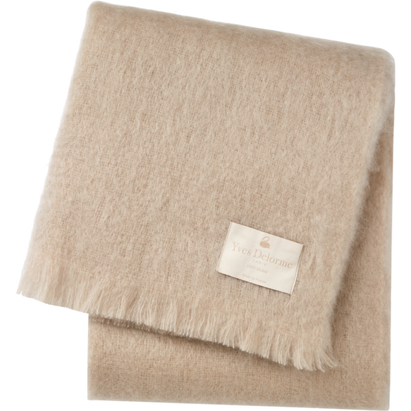 Yves Delorme Mohair Throw Noisette