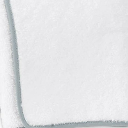 Matouk Cairo Bath Towels Swatch White/Pool Fine Linens