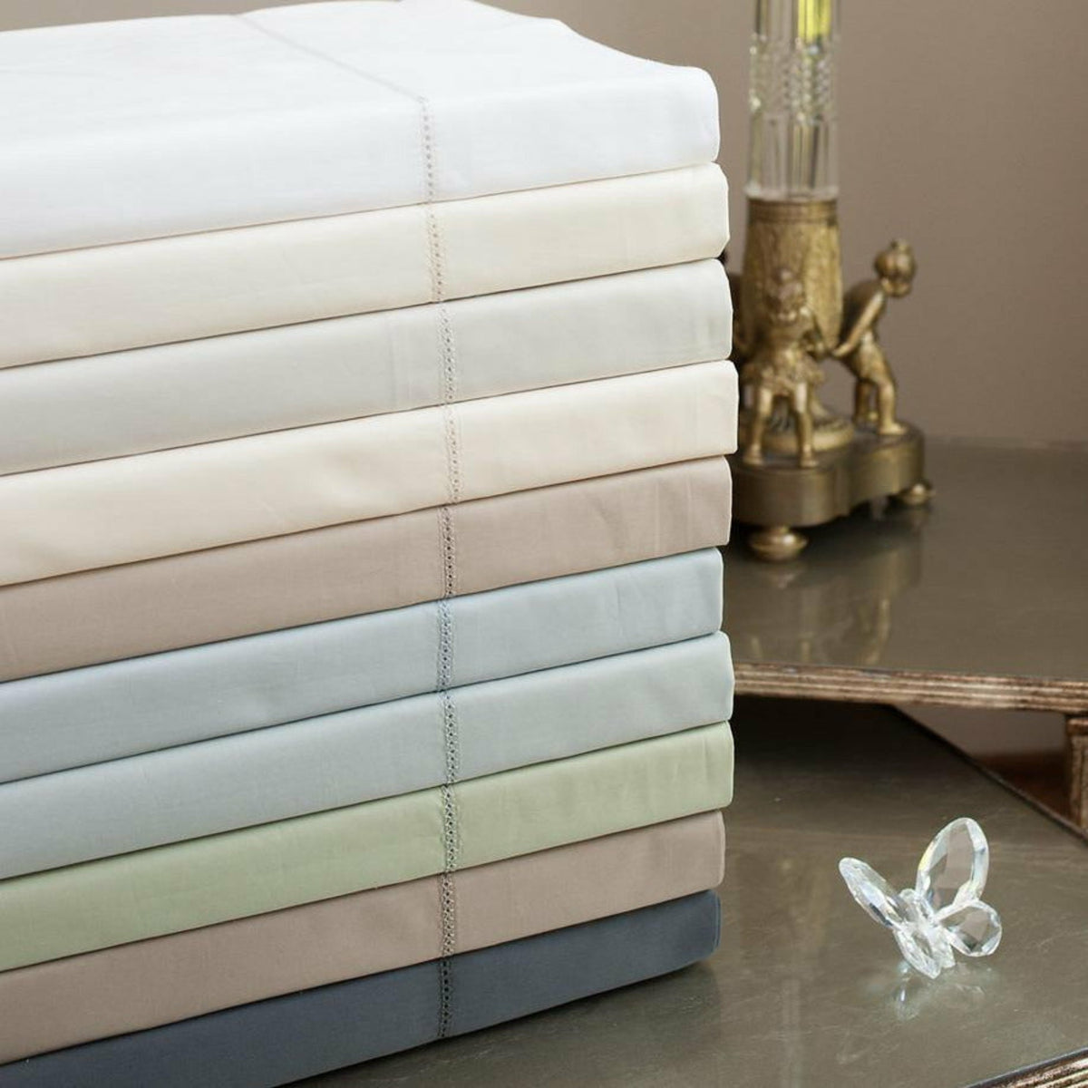 Home Treasues Perla Percale Luxury Bedding Complimentary Swatches Fine Linens