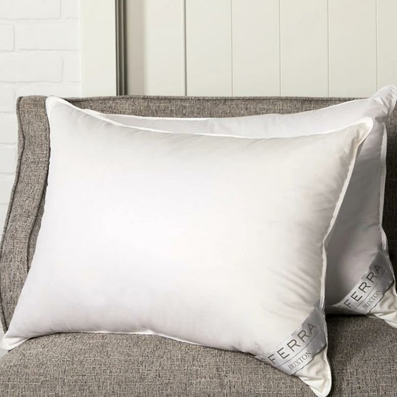 Sferra Buxton Goose Down Pillows Medium Weight Silo Lifestyle Fine Linens