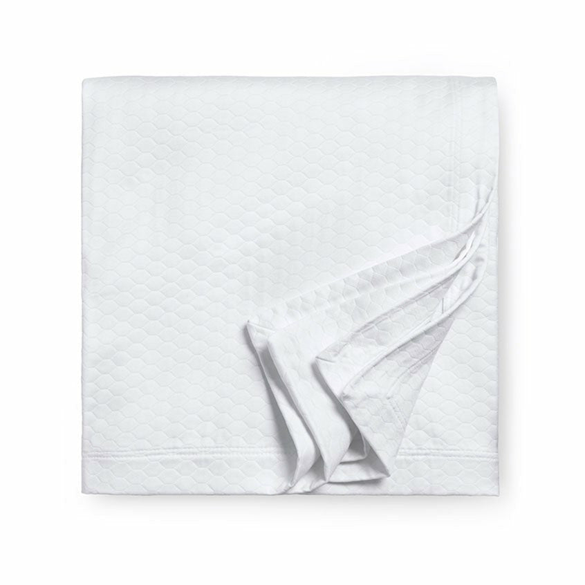 Sferra Favo Bedding Coverlet White Fine Linens