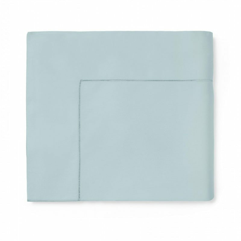 Folded Flat Sheet of Sferra Fiona Bedding Poolside Color