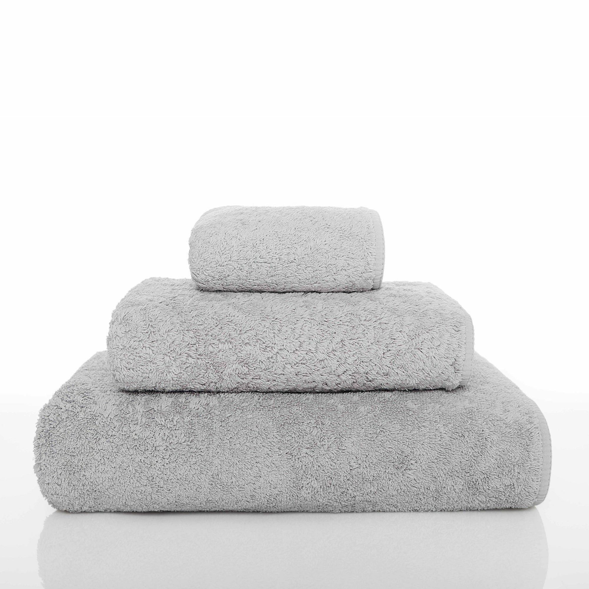 Graccioza Long Double Loop Bath Towels Silver Fine Linens