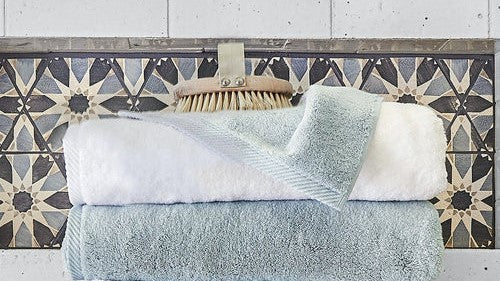 Matouk Milagro Towel: Soft, Airy and Absorbent Luxury Cotton Bath Towels Folded Piled Towels with Brush