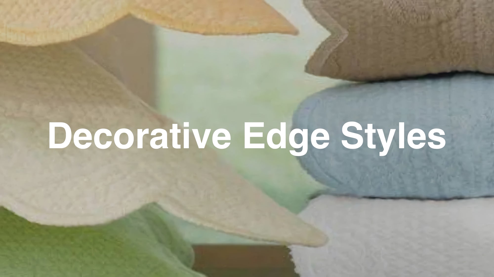 Edges of Decorative Pillows in Different Brightly Colors