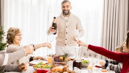 Four Fabulous Gifts to Say Thank You this Holiday Season Family Toast Wine Dinner Fine Linens