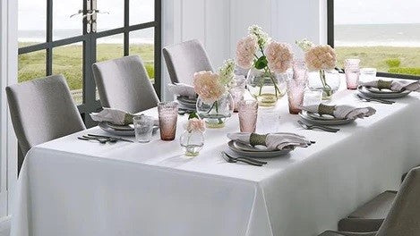 SFERRA Festival Table Linens: The Ultimate in Style, Craftsmanship, and Versatility Oceanview Flowers Fine Linens Dining Set Flower Centerpiece