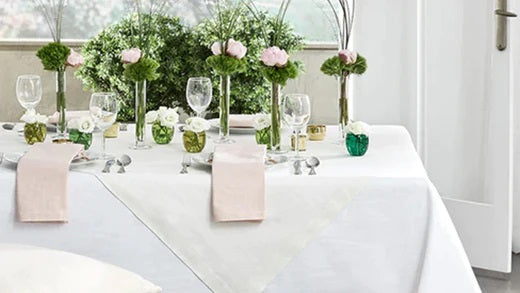 Table Linen Buyers Guide: Sferra Cartlin vs. Sferra Festival Formal Dining  Flowers Candles Glassware Silverware Fine Linens