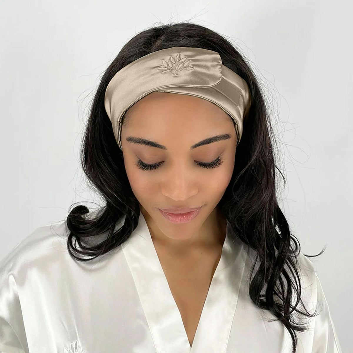 Mulberry Park Silks Silk Glam Band - Taupe