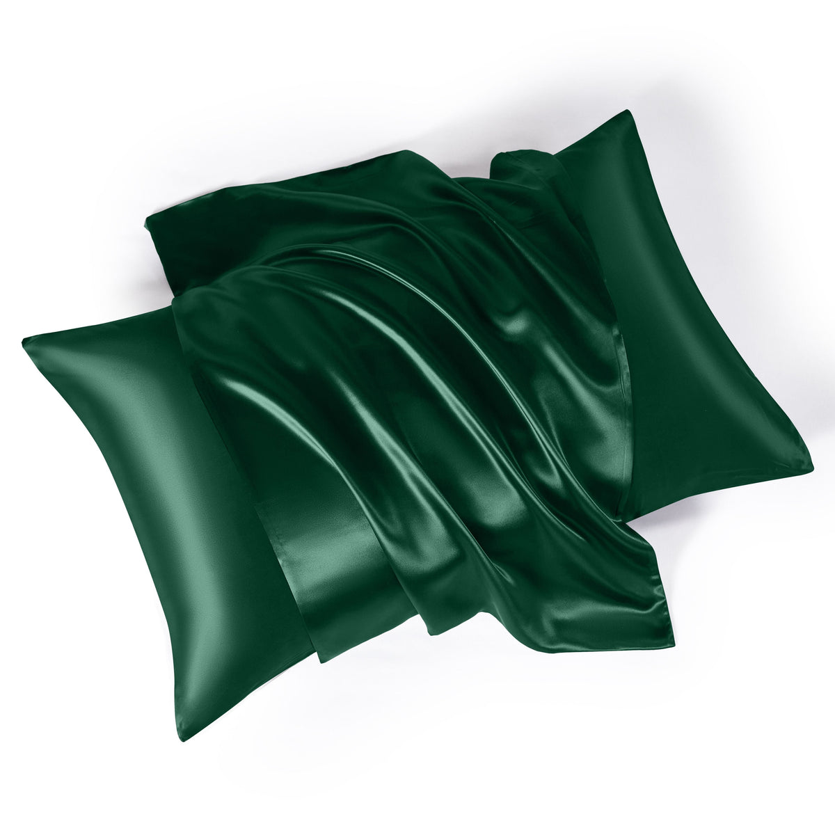 Eden Green Mulberry Park Silks 22 Momme Silk Pillowcase with a Smooth, Shiny Finish for Luxury, Comfort, & Better Sleep