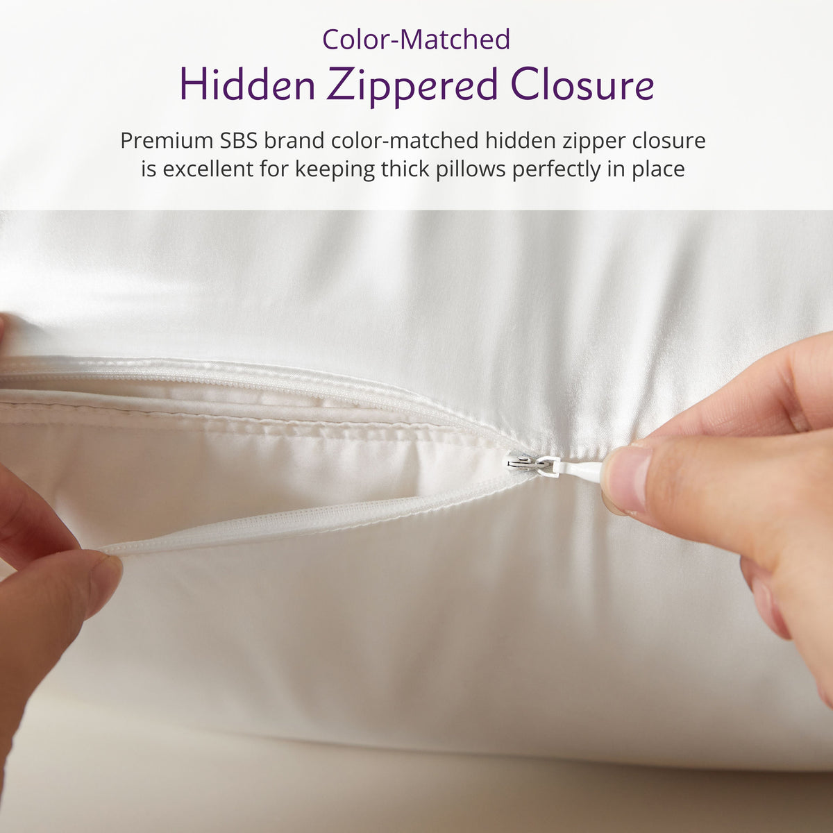 Zipper Closure – 2.5A Quality Mulberry Silk Pillowcase with Secure Closure