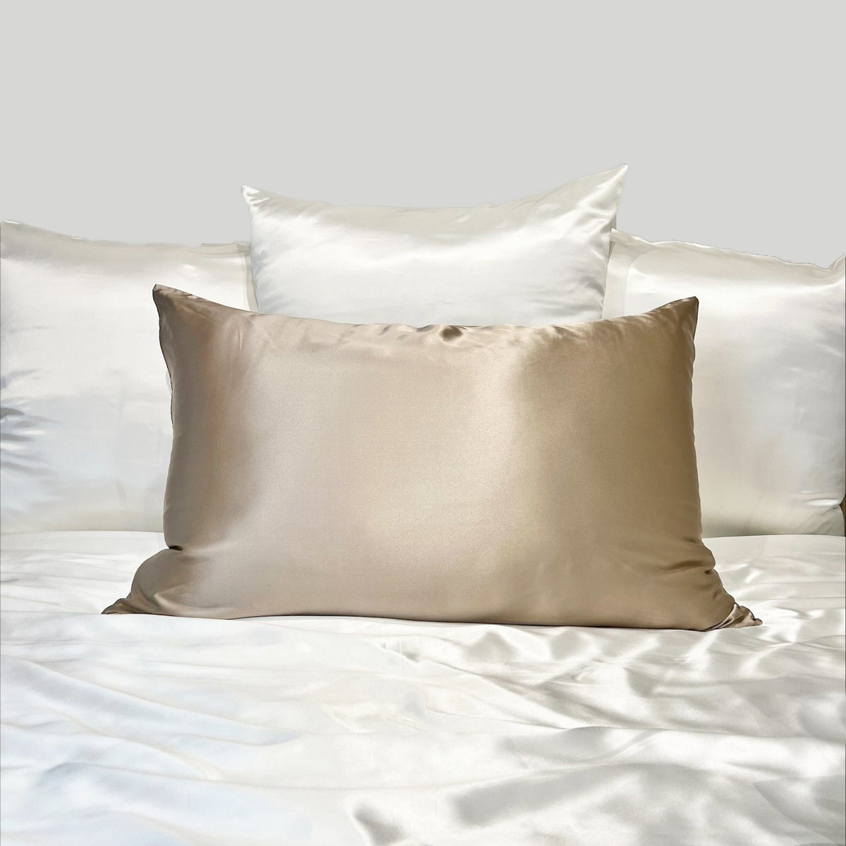 Mulberry Park Silks Deluxe 22 Momme Pure Silk Pillowcase - Taupe
