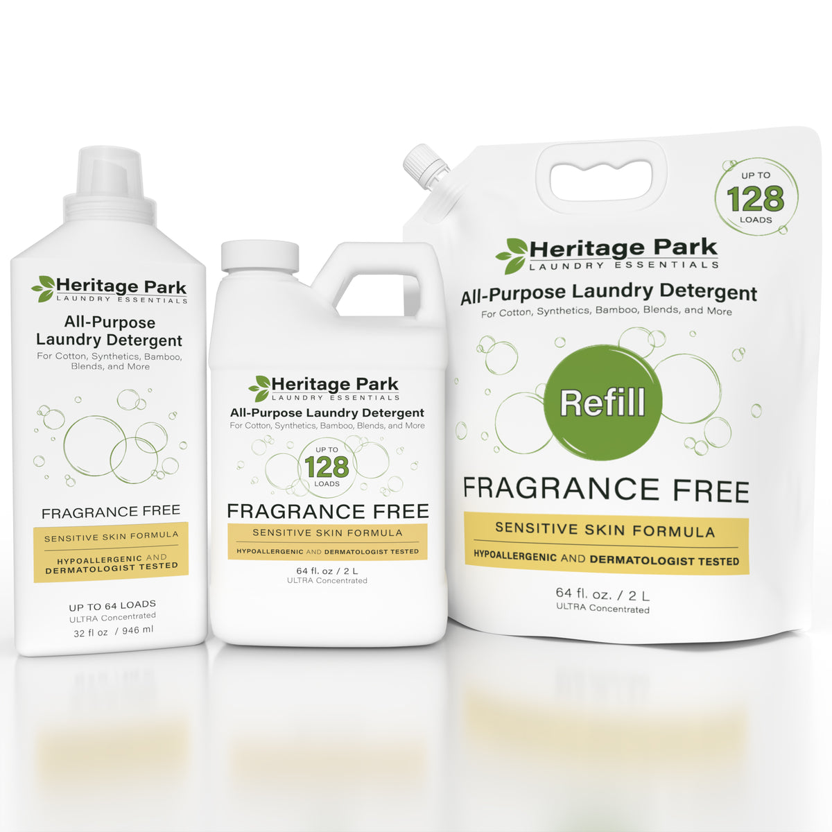 Heritage Park Luxury All Purpose Laundry Detergent - Fragrance Free